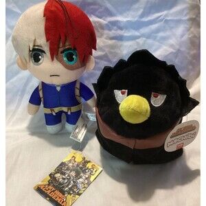 My Hero Academia Shoto Todoroki Hero Uniform & Mochibi In Costume 8" Plush Toys